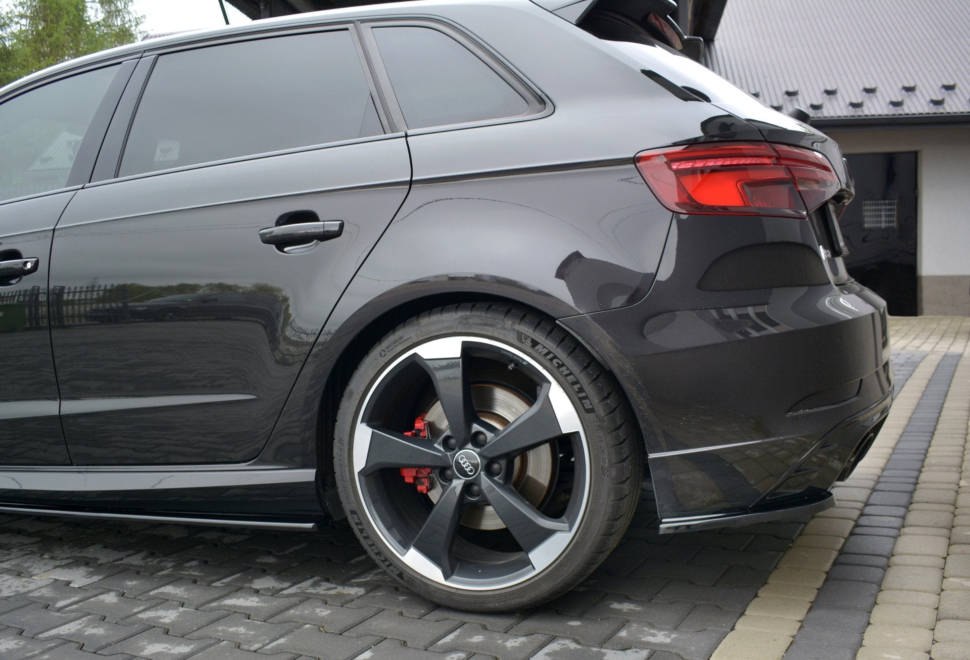 Rear Side Splitters Audi RS3 8V FL Sportback