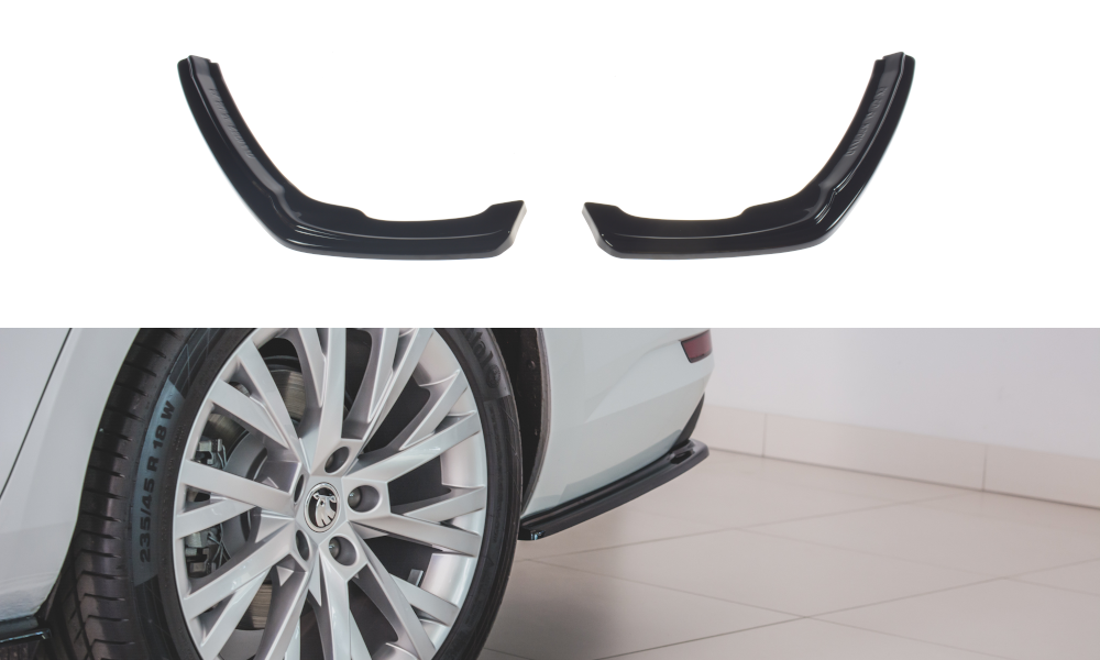 Rear Side Splitters Skoda Superb Mk3 FL Hatchback / Estate