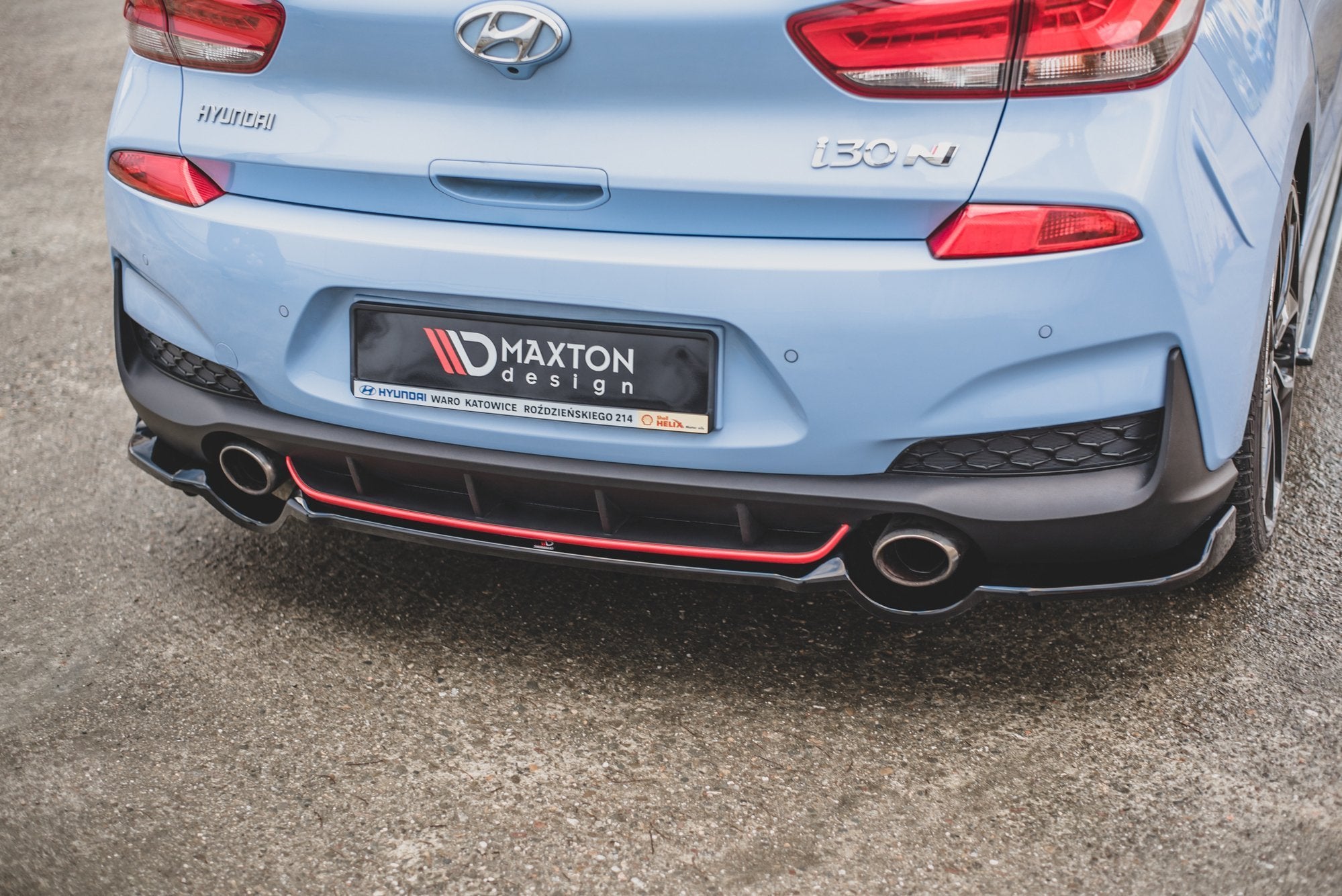 Central Rear Splitter (with vertical bars) Hyundai I30 N Mk3 Hatchback