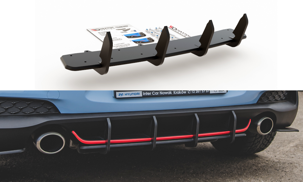 Racing Durability Rear Diffuser V.1 Hyundai I30 N Mk3 Hatchback