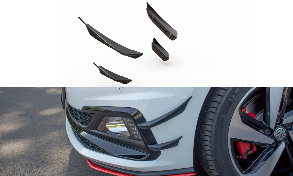 Front Bumper Wings (Canards) VW Polo GTI Mk 6