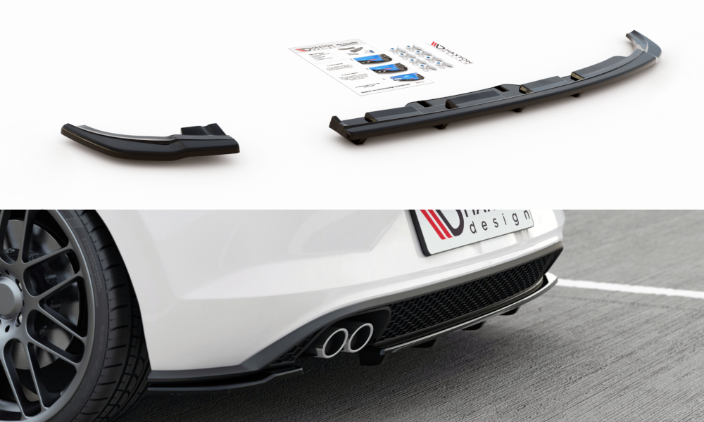 Rear Splitter (with vertical bars) Volkswagen Polo GTI / R-line Mk6