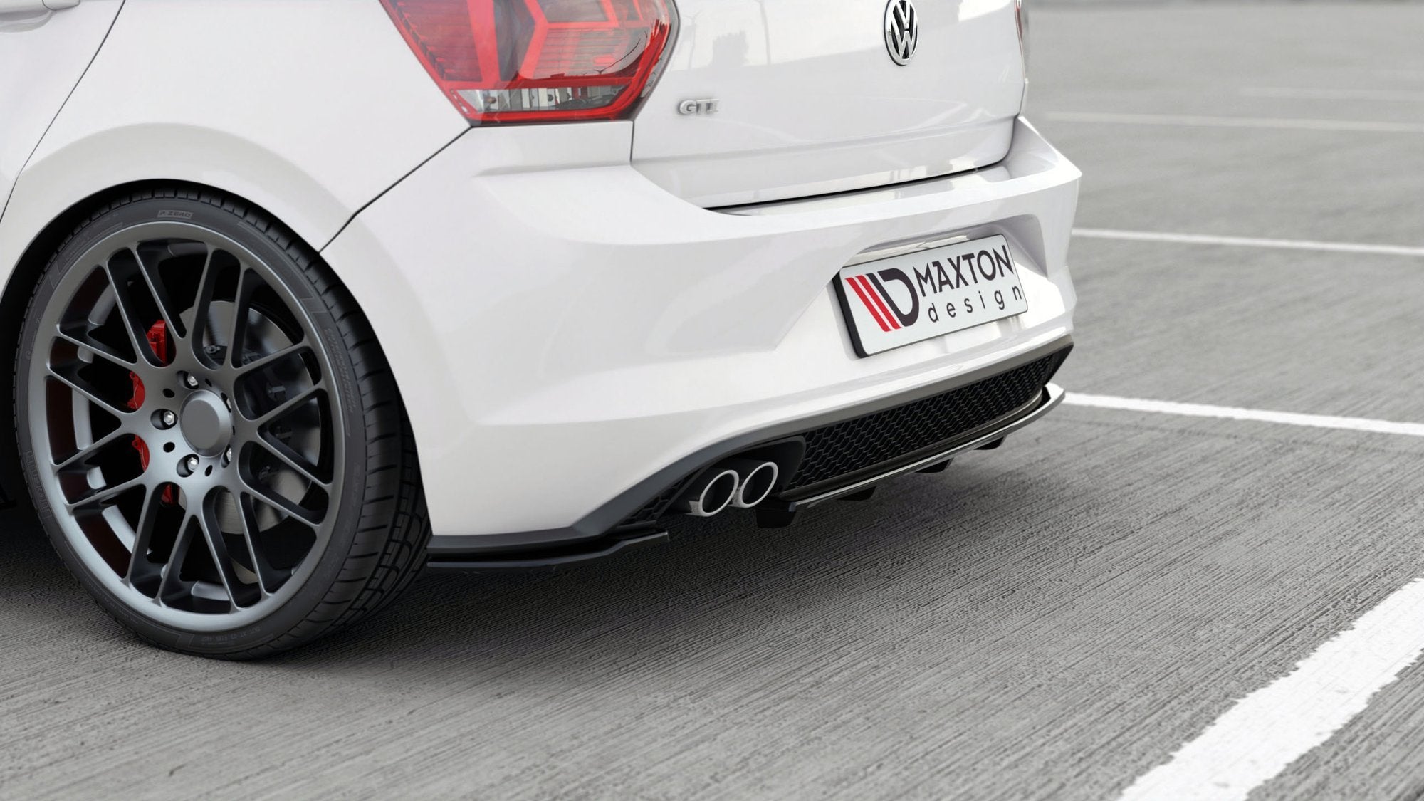 Central Rear Splitter (with vertical bars) VW Polo 6 GTI Mk6