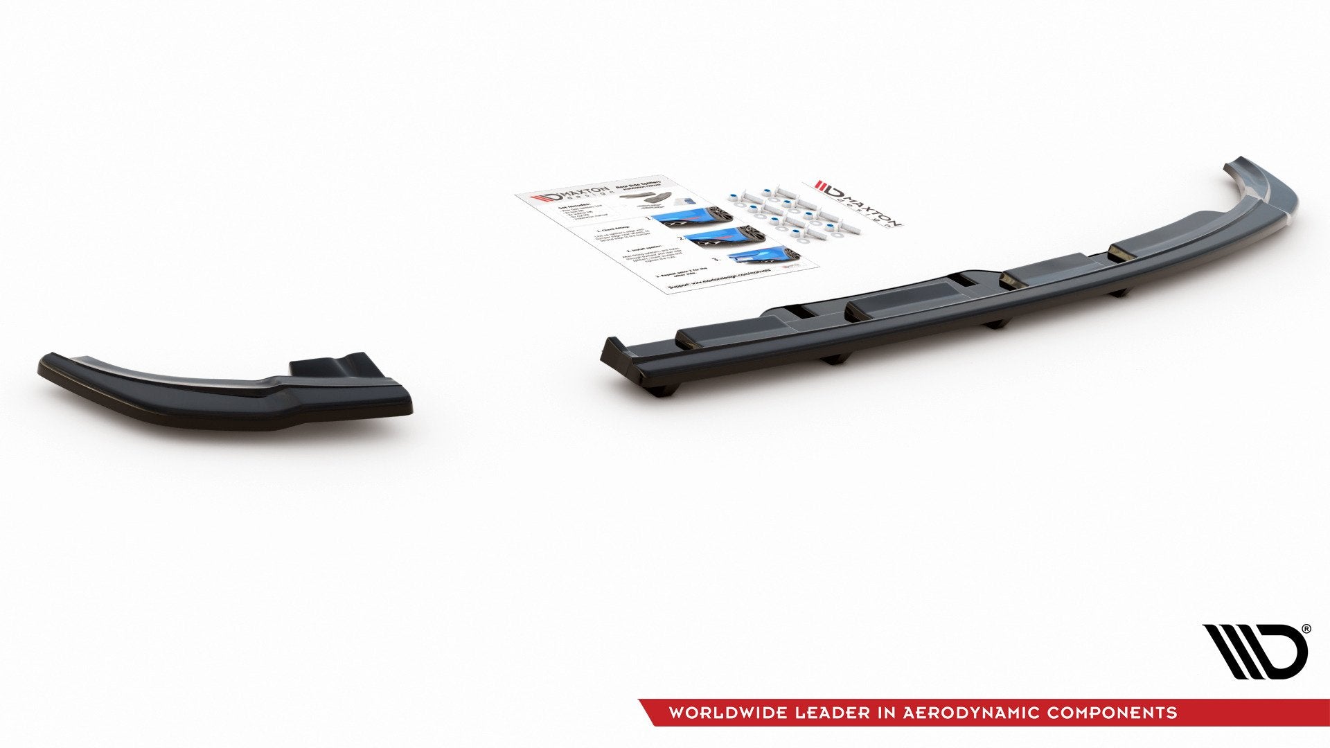 Rear Splitter (with vertical bars) Volkswagen Polo GTI / R-line Mk6