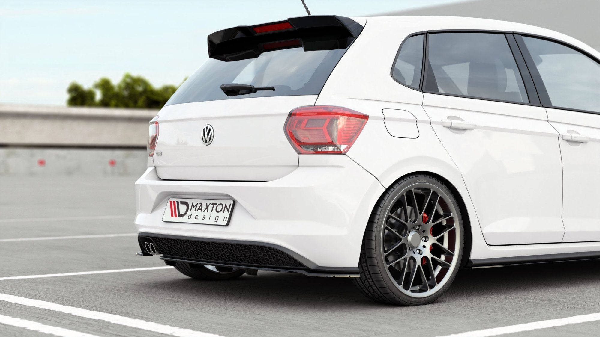 Central Rear Splitter (with vertical bars) VW Polo 6 GTI Mk6