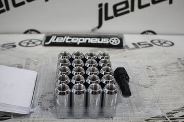 Set of SILVER LONG imbus lug nuts 12x1,5 + Key - 0