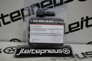 Set of BLACK LONG imbus lug nuts 12x1,5 + Key