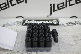 Set of BLACK LONG imbus lug nuts 12x1,5 + Key - 0