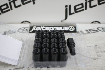 Set of BLACK LONG imbus lug nuts 12x1,5 + Key - 0