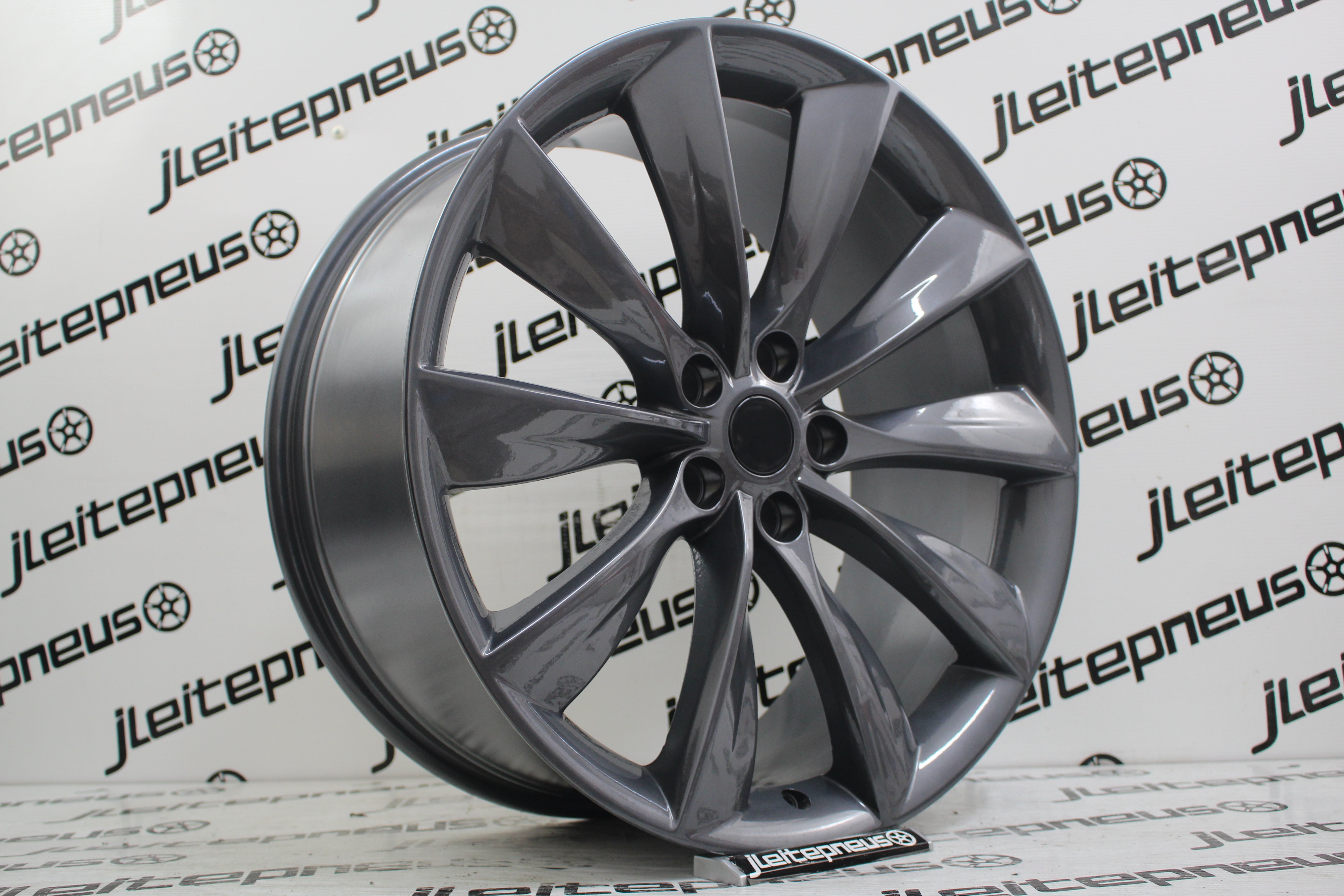 Jantes Novas Tesla Model S/ Model X Turbine 21 5x120 8.5+9 ET40 - Fazemos Montagem/Envio