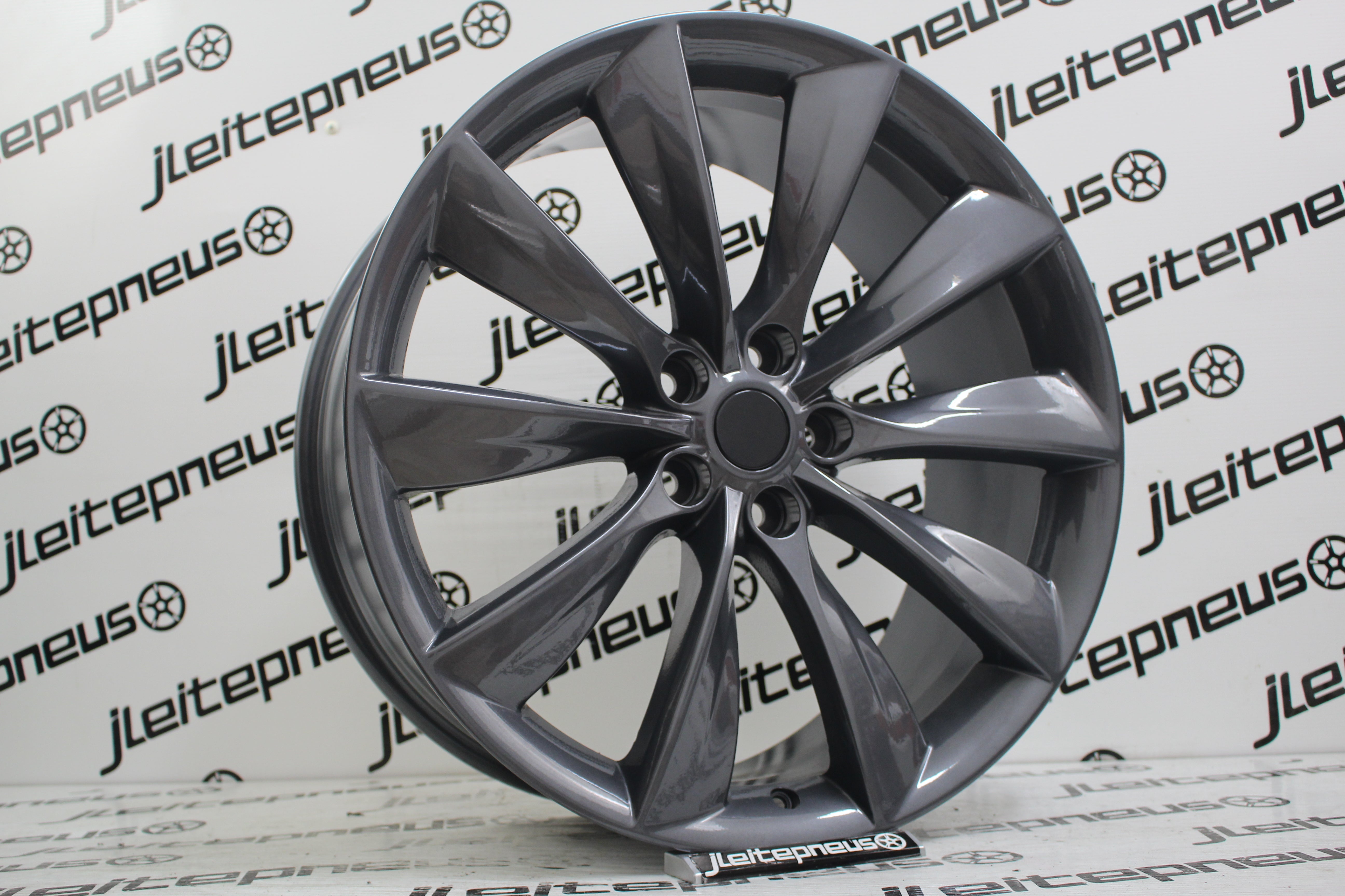 Jantes Novas Tesla Model S/ Model X Turbine 21 5x120 8.5+9 ET40 - Fazemos Montagem/Envio