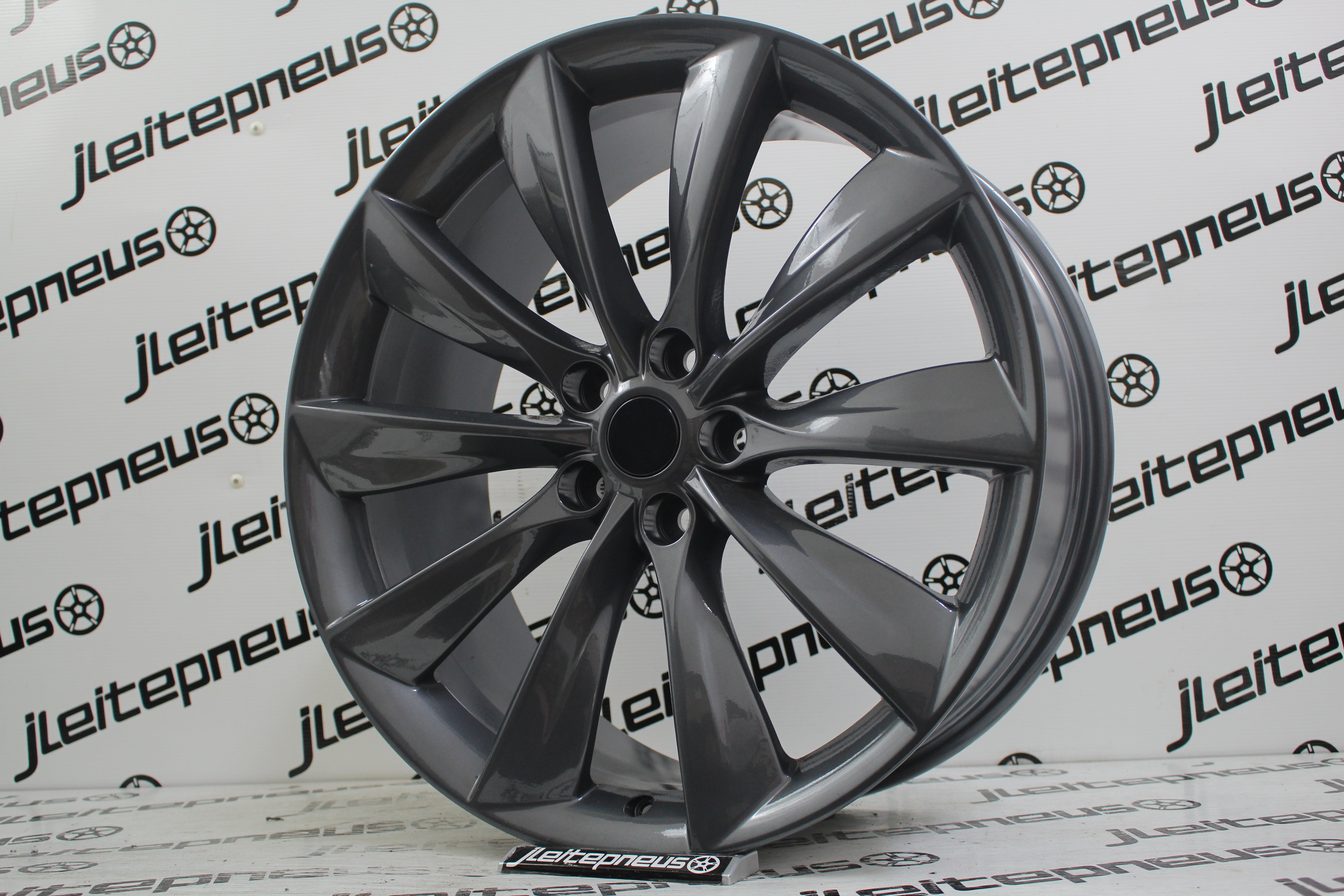 Jantes Novas Tesla Model S/ Model X Turbine 21 5x120 8.5+9 ET40 - Fazemos Montagem/Envio