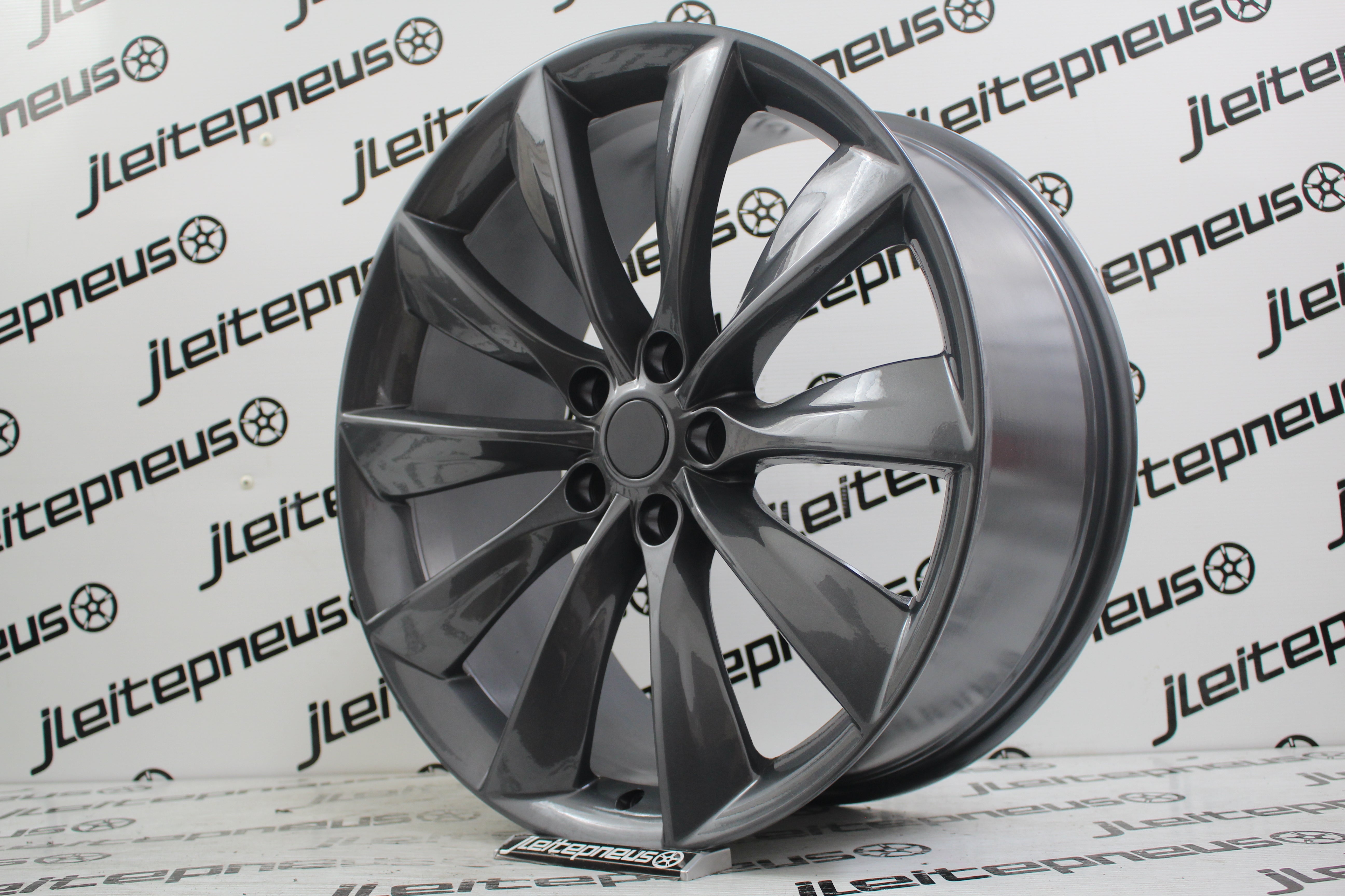 Jantes Novas Tesla Model S/ Model X Turbine 21 5x120 8.5+9 ET40 - Fazemos Montagem/Envio