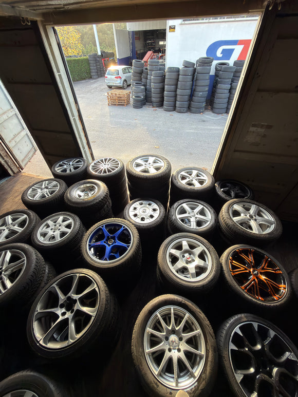 Lote completo 48 jogos de jantes com pneus (qualidade A)