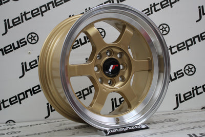 Jantes Novas Japan Racing JR12 15 4x100/114.3 7.5 ET26 - Fazemos Montagem/Envio