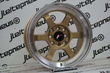 Jantes Novas Japan Racing JR12 15 4x100/114.3 7.5 ET26 - Fazemos Montagem/Envio - 0
