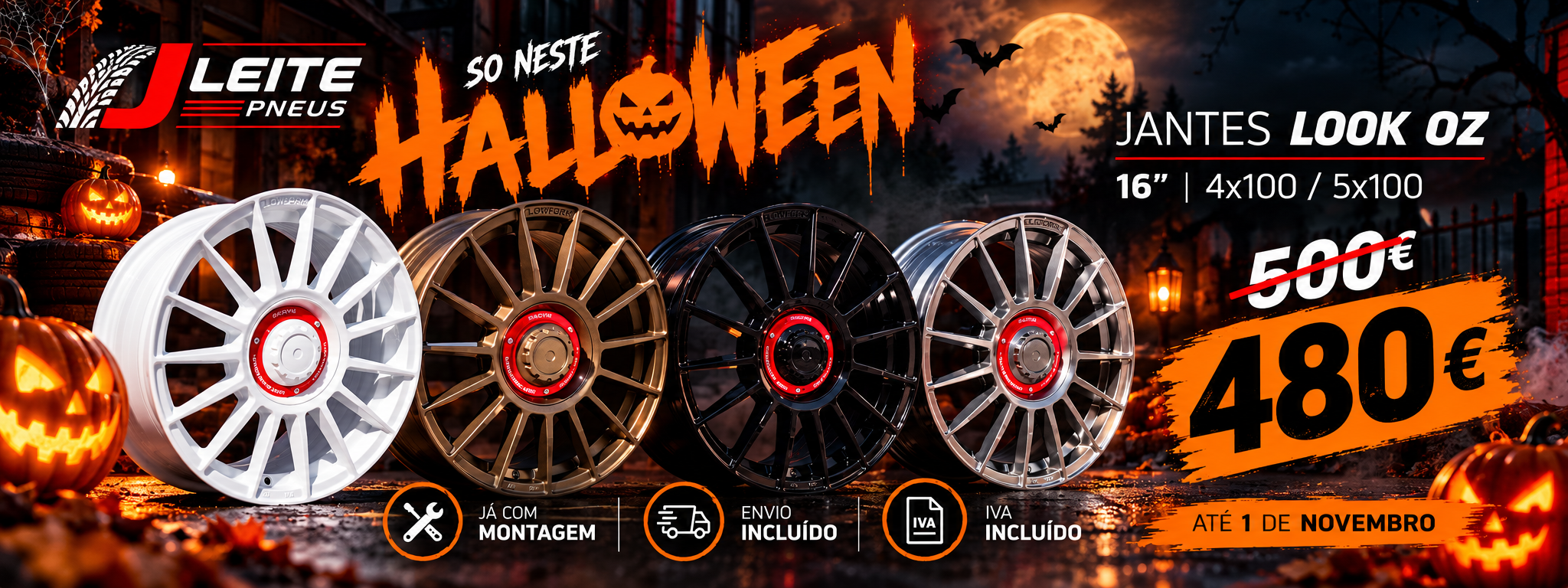 Jantes em halloween  oferta especial
