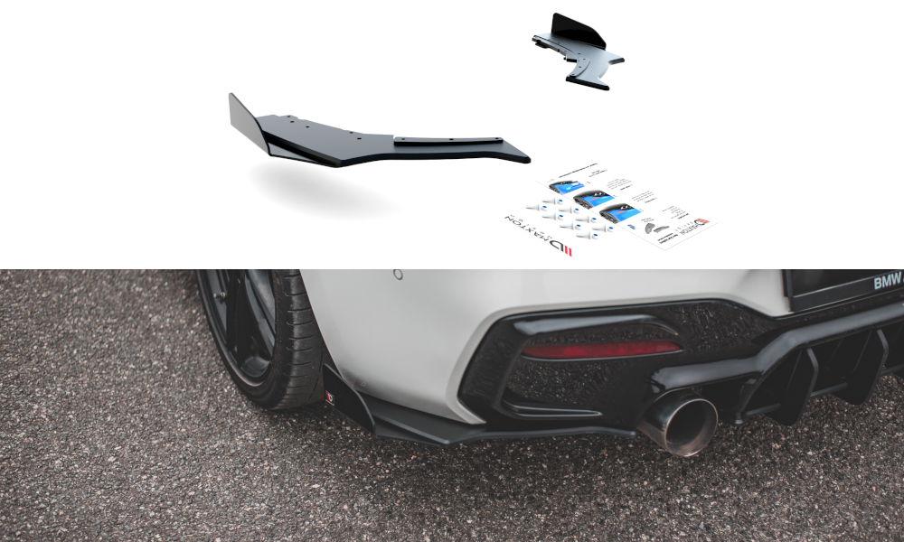 Racing Durability Rear Side Splitters V.3 + Flaps for BMW 1 F20 M140i 