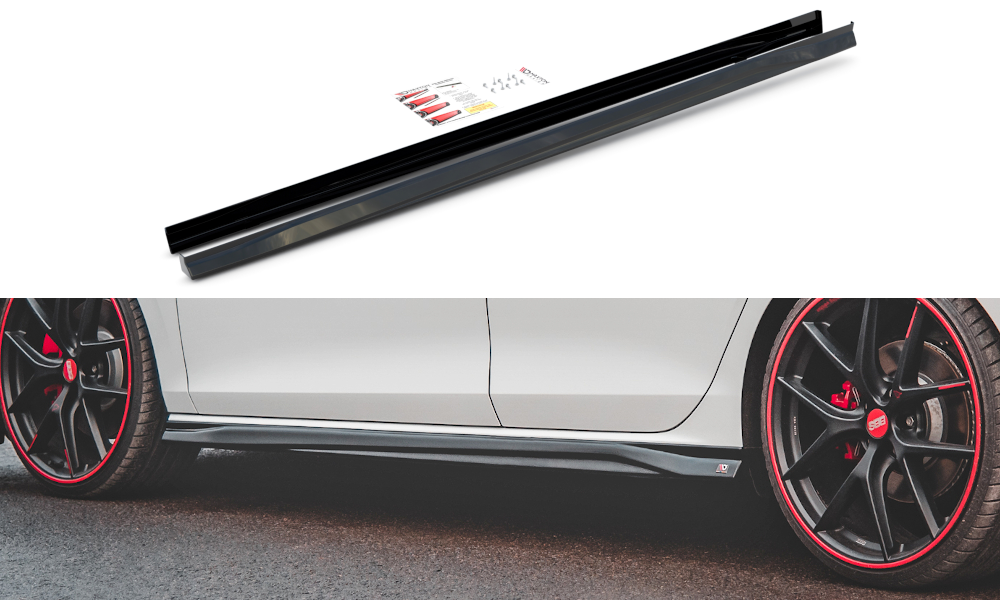Side Skirts Diffusers V.3 Volkswagen Golf 8 GTI