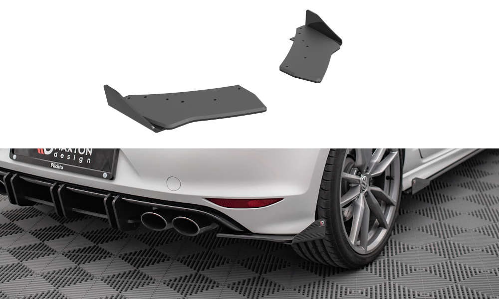 Street Pro Rear Side Splitters + Flaps Volkswagen Golf R Mk7