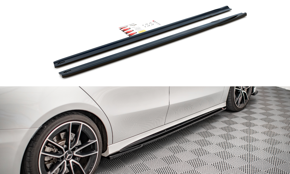 Side Skirts Diffusers V.2  Mercedes A35 AMG / AMG-Line W177 