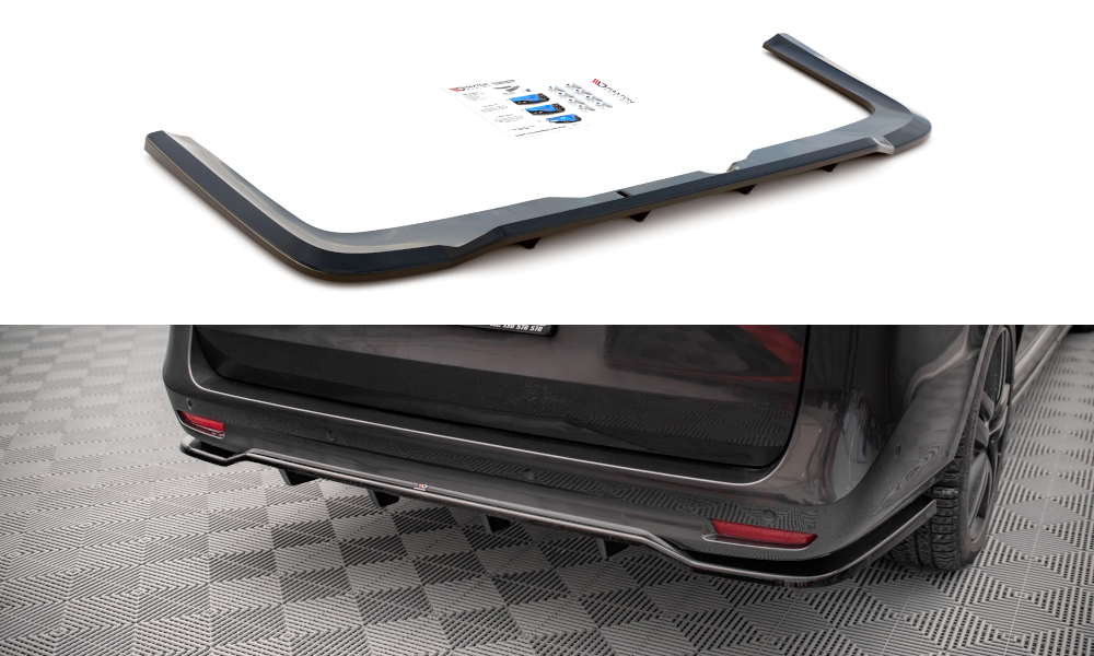 Central Rear Splitter (with vertical bars) Mercedes-Benz V-Class AMG-Line W447 Facelift
