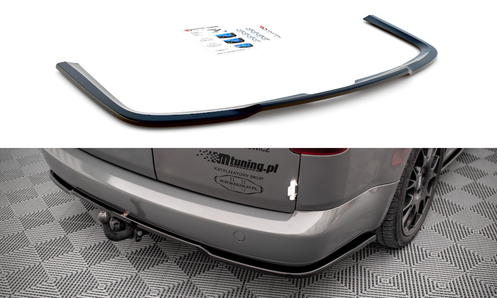 Central Rear Splitter for Volkswagen Caddy Long Mk3 Facelift