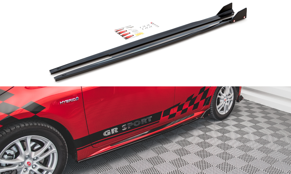 Side Skirts Diffusers V.1 + Flaps Toyota Corolla GR Sport Hatchback XII