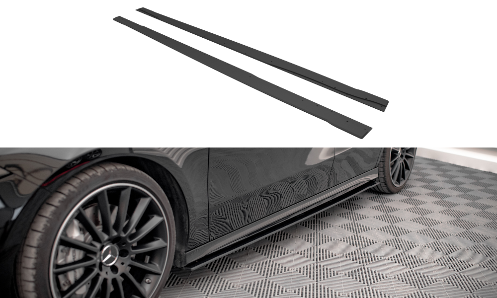 Street Pro Side Skirts Diffusers Mercedes A35 AMG / AMG-Line Aero Pack W177 