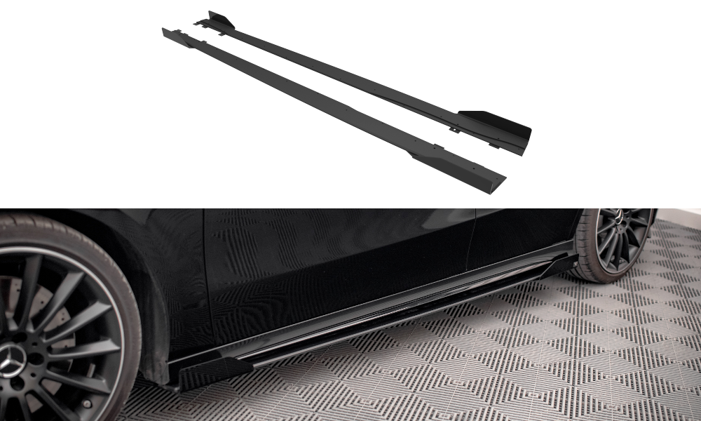 Street Pro Side Skirts Diffusers + Flaps Mercedes A35 AMG / AMG-Line Aero Pack W177 