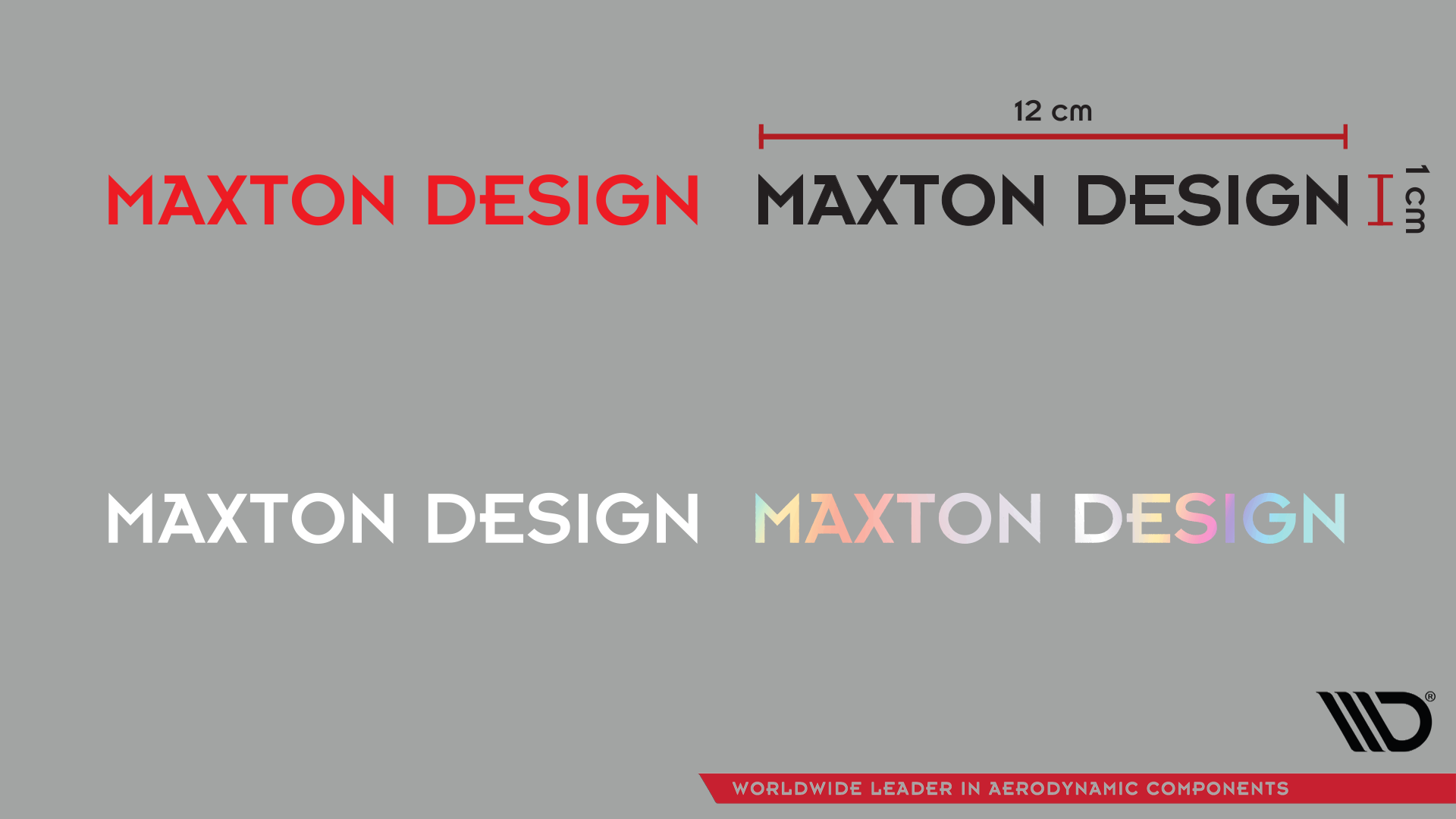 Maxton Sticker Red 03 Sticker The inscription Without a Signet Logo 12x1 cm red