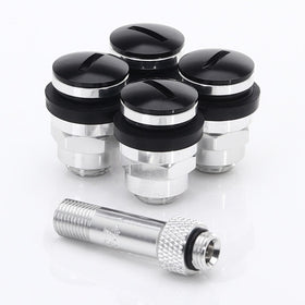 Set of Flat aluminum air valves JR v1 - BLACK