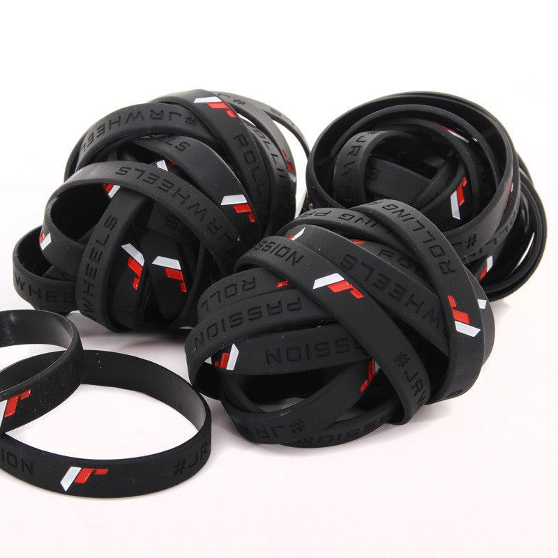Package of JR-Wheels Silicone Wristbands 50pcs