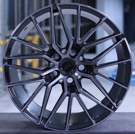 JR Wheels JR38 18x8 Black Brushed w/Tinted Face