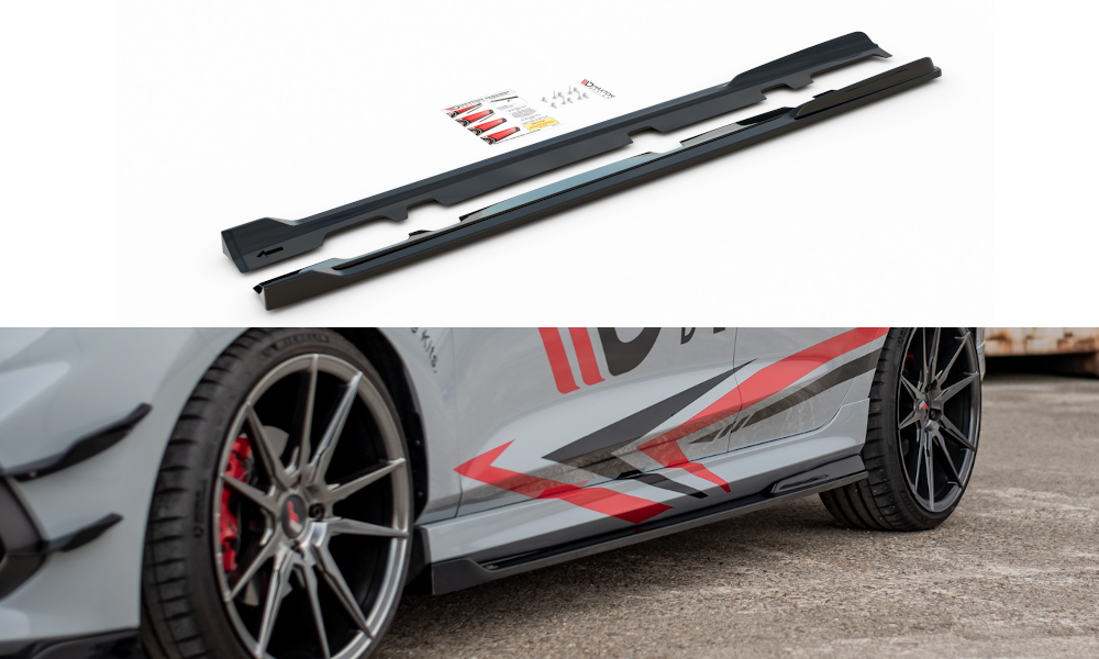 Side Skirts Diffusers V.3 Ford Fiesta Mk8 ST / ST-Line