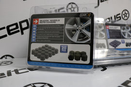 Kit Novo Tampas 19mm pretas para parafusos de Jantes - 0