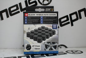 Kit Novo Tampas 17mm pretas para parafusos de Jantes