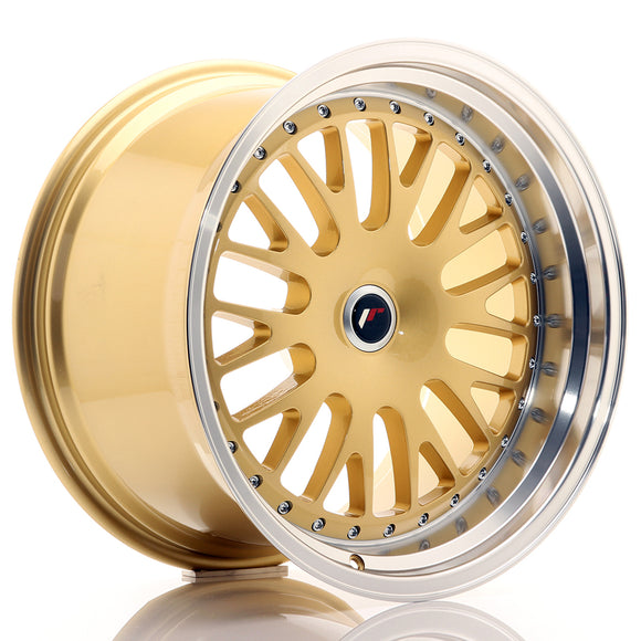 JR Wheels JR10 19x11 ET15-30 BLANK Gold w/Machined Lip