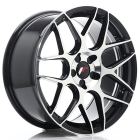 JR Wheels JR18 18x8,5 ET35-45 5H BLANK Gloss Black Machined Face