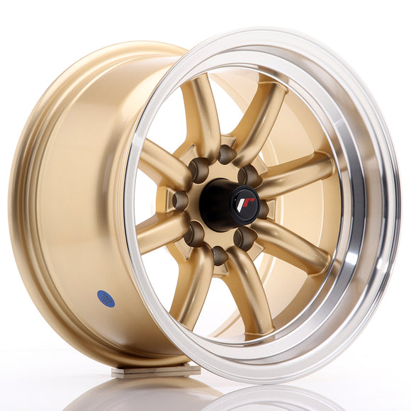 JR Wheels JR19 14x8 ET-13 4x100/114 Gold w/Machined Lip