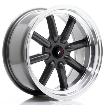 JR Wheels JR19 17x8 ET0 BLANK Gun Metal w/Machined Lip