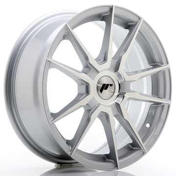 JR Wheels JR21 17x7 ET25-40 BLANK Silver Machined Face