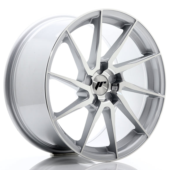 JR Wheels JR36 18x9 ET20-48 5H BLANK Silver Brushed Face