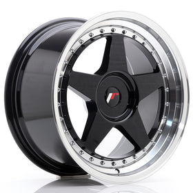 JR Wheels JR6 18x9,5 ET20-40 BLANK Gloss Black w/Machined