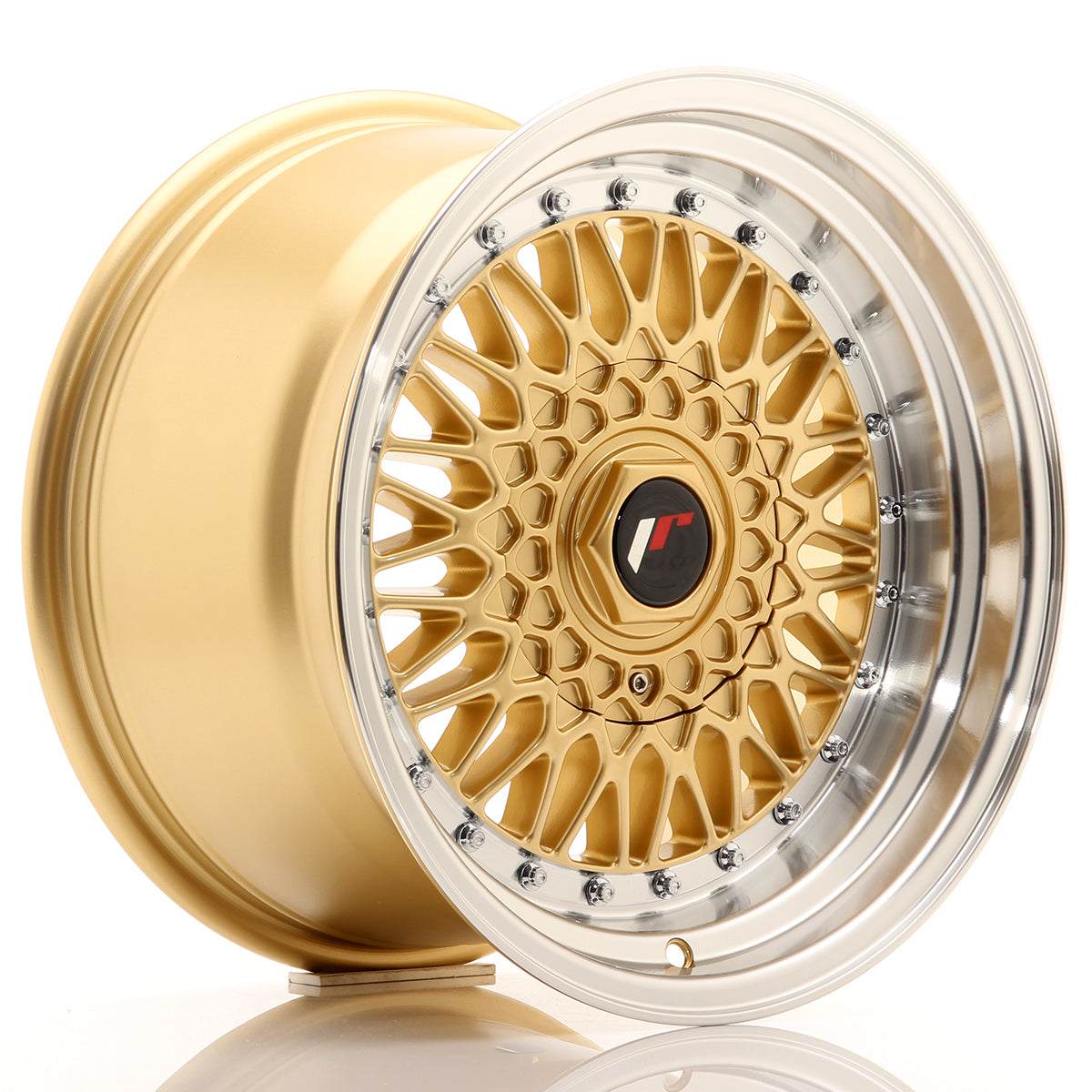 JR Wheels JR9 16x9 ET20 BLANK Gold w/Machined Lip | J. Leite Pneus