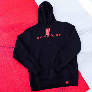 Concaver Unisex Hoodie Logo Black Size M