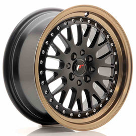JR Wheels JR10 16x7 ET30 4x100/108 Matt Black w/Bronze Lip
