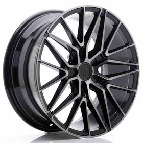 JR Wheels JR38 18x8 ET20-45 5H BLANK Black Brushed w/Tinted Face