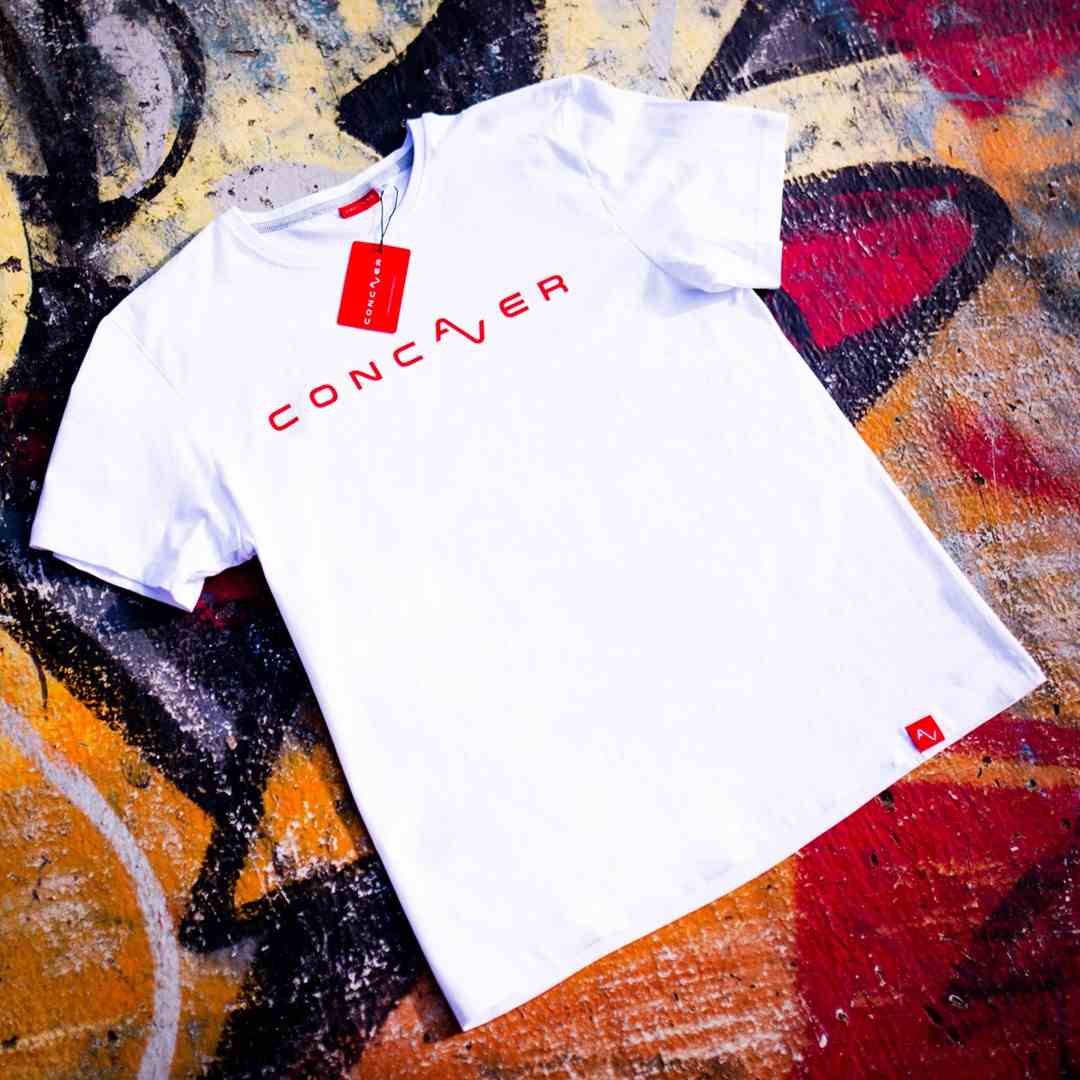 Concaver Men's T-Shirt Logo White Size XXL